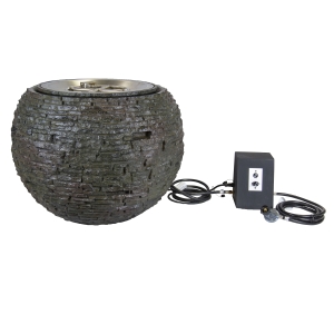 Fire and Water Stacked Slate Sphere – Medium