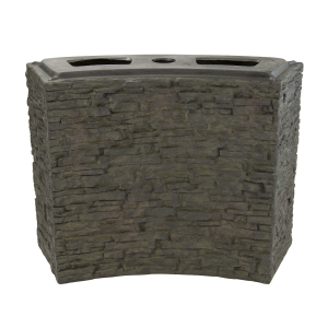 Stacked Slate Wall Base Curved 26″ H (66 cm)