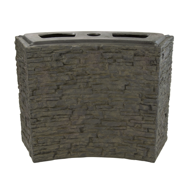 Stacked Slate Wall Base Curved 26" H (66 cm)