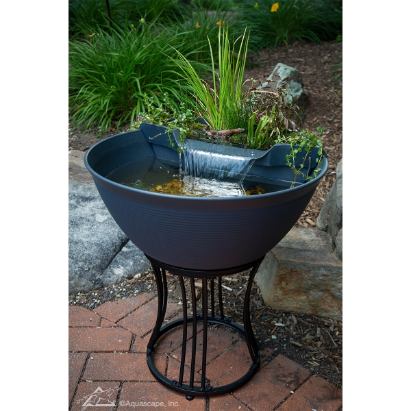 AquaGarden Mini Pond Kit - Steel Gray