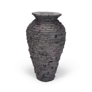 Stacked Slate Urn 33.5″ H (85 cm)